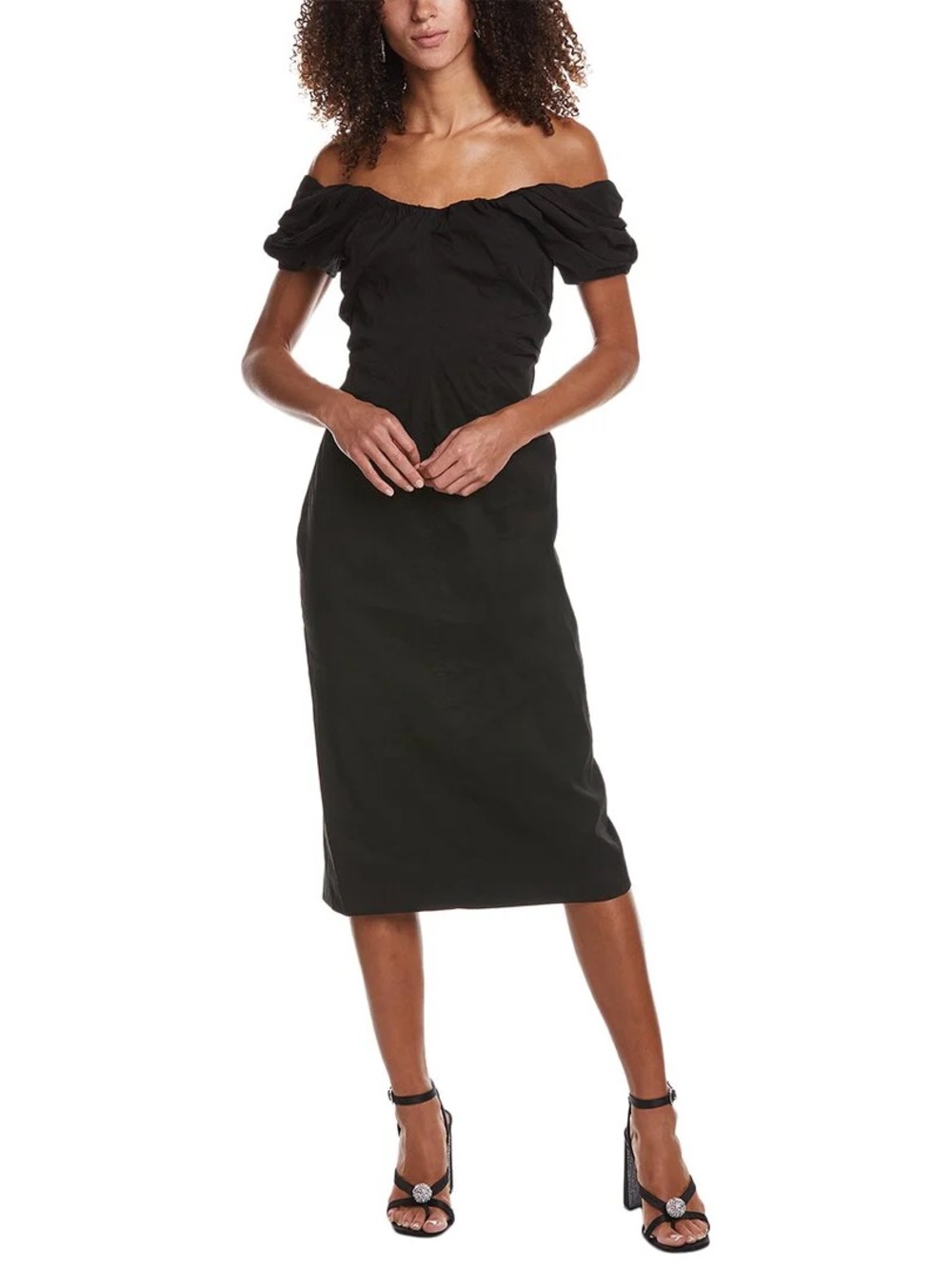 A.L.C. NORA LINEN-BLEND MIDI DRESS - Sz 8 - NWT